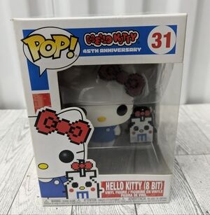 Funko Pop! Hello Kitty 8-Bit Figure - Blue and Red